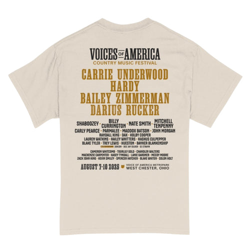 VOA 2025 Festival Lineup Tee – Tan