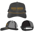 VOA Script Trucker Hat – CHARCOAL & GOLD