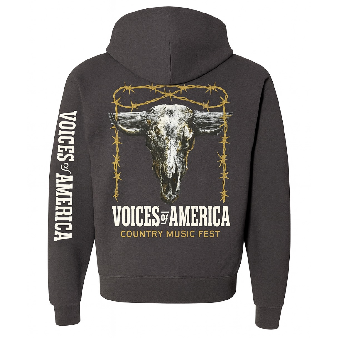 VOA Charcoal Grey Hoodie – Steer Skull